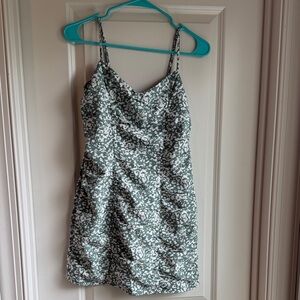 Abercrombie & Fitch Green and White Floral Mini Dress XS